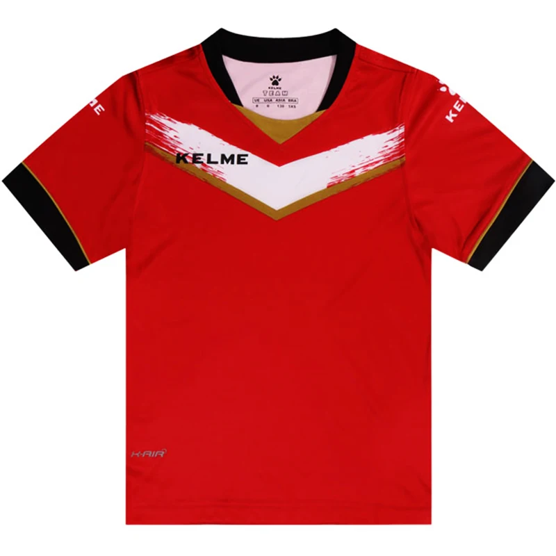KELME/Новинка; Детские футболки для футбола; спортивные футболки для футбола; короткие футболки для детей; футболки для футбола; K16Z2001C - Цвет: Red White
