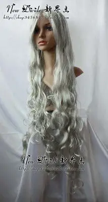 Parrucca парик Нью-лонг Серебристо-Серый Косплей Партии Курчавый Парик&gt&gt cosplays