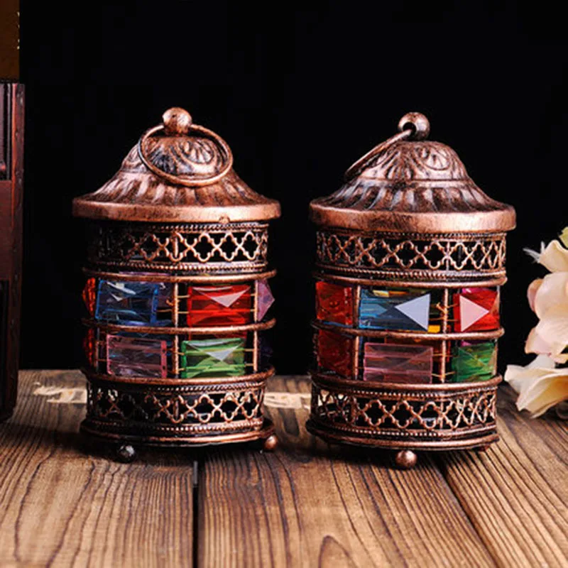 1 шт. марокканский стиль винтажный металлический Железный подсвечник для