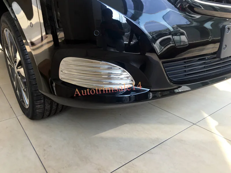 2 шт. ABS Хром Передняя противотуманная фара крышка рамка Накладка для Mercedes Benz Metris