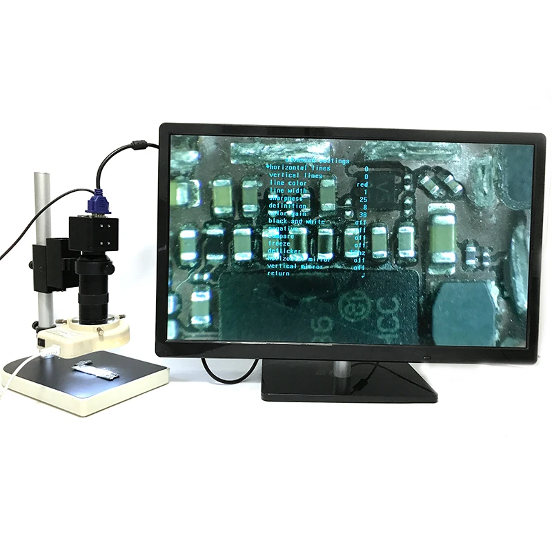 Телефон PCB SMD IC BGA Пайка Ремонт промышленных 100X C крепление объектива VGA 1080P цифровой электронный видео микроскоп камера Рабочий набор