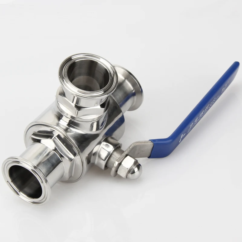 304/316 Stainless Steel 3 Way Sanitary Ball Valve 1&quot T Port Ferrule Type Homebrew Hygiene Grade | Обустройство дома
