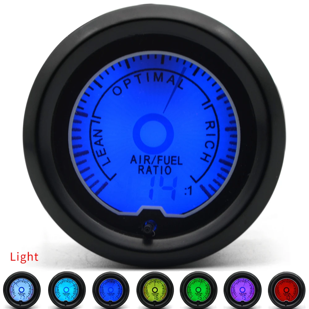 2 &quot52 мм Воздушный датчик соотношения топлива 7 цветов гонок ЖК цифровой дисплей