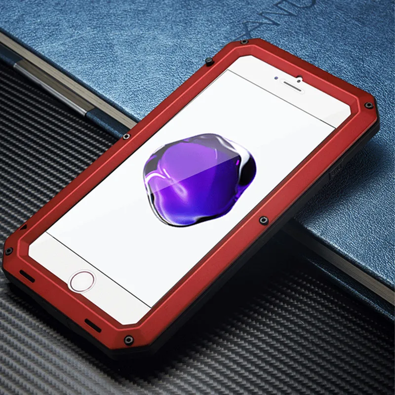 Чехол для IPhone 7 iPhone 6 6S PLUS 5 8 ударопрочный из углеродного волокна алюминиевый