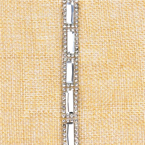 1.1cm width 5 Ярд/Лот, прозрачные стразы из хрустального стекла, отделка, исправление, цепь, окантовка, сетка, свадебная аппликация для свадебного платья, пояса для поделок, сделай сам - Цвет: 1.1cm width