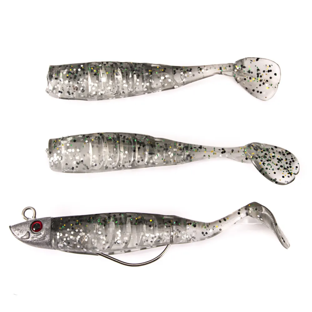 10.5cm 11.5cm Lead Head Jig T Tail Fishing Lure DIY Jigging Soft Bait with Single Hook Pesca Sea Bass Baits | Спорт и развлечения