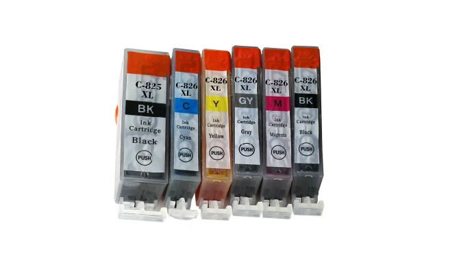 1 Set 6 color PGI 825 CLI 826 Ink Cartridge For Canon PIXMA/M G6280/ MG8180/MG8280/ MX888 jet Printer | Компьютеры и офис