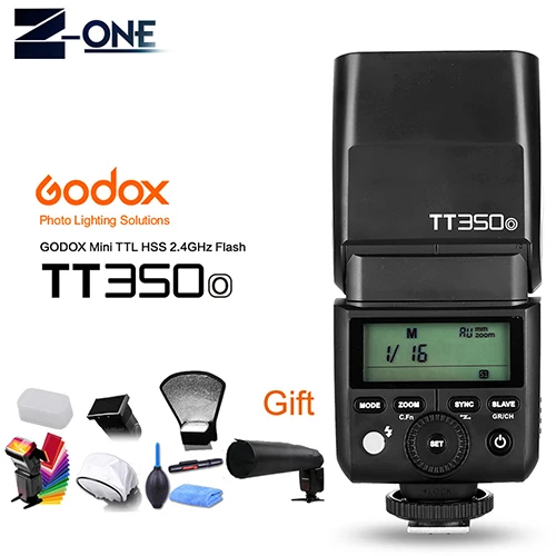 KIT 2 Godox Mini speed lite ttl TT350O высокоскоростной 1/8000s GN36+ 2,4G беспроводной Мощный Триггер для вспышки Xpro-O для Olympus/Panasonic+ Бесплатный подарок - Цвет: KIT 2