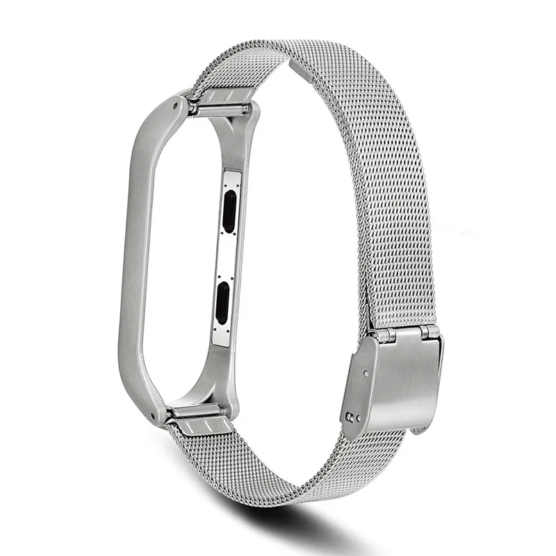 Sale Silver Браслет mi band 3 ремешок для Xiaomi mi ремешок 3 металлический ремешок на запястье Безвинтовой браслет из нержавеющей стали mi band 3 Ремешок Браслет напульсники - Цвет: Sale Silver