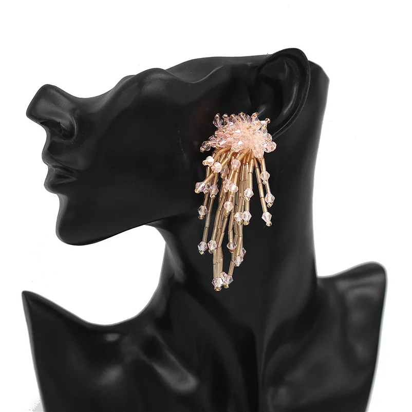 Женские серьги гвоздики с кристаллами в виде цветка|crystal stud earrings|fashion earringsstud earrings |