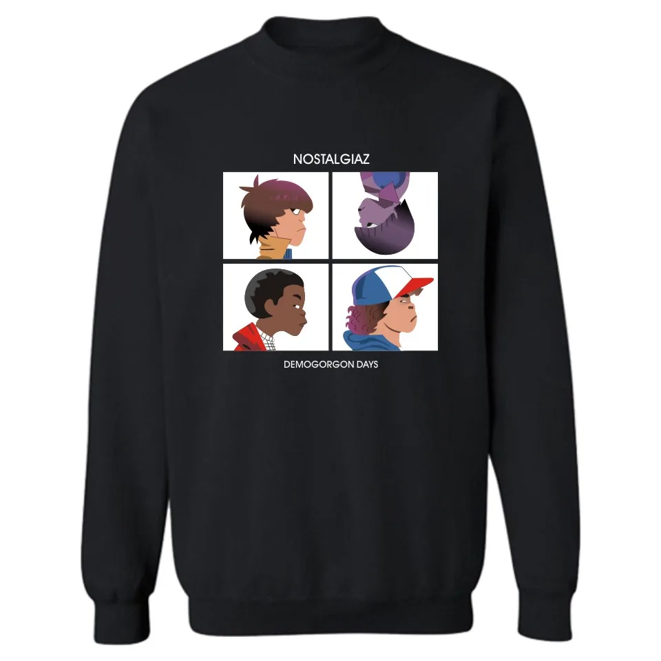 Stranger Things Hip Hop Casual Sweatshirt Men Hoodie in Winter Warm Mens Hoodies and Sweatshirts Brand Tracksuit | Мужская одежда