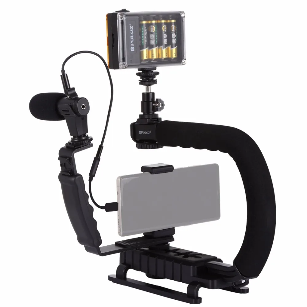 PULUZ для steadycam U-Grip c-образная рукоятка Стабилизатор камеры w/h штатив головка телефона Зажим адаптер для Steadicam DSLR Стабилизатор