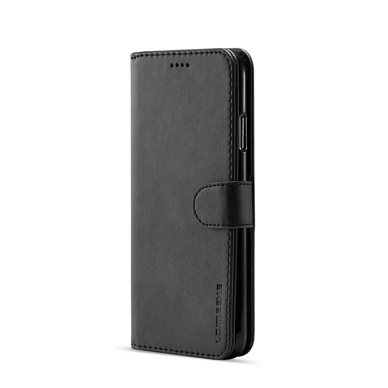 Black Ретро Роскошный кожаный флип чехол для iphone 6 s 7 8 плюс 5 5S SE iphone x XS Max XR бумажник чехол iphone 6s чехол с держателем карты - Цвет: Black