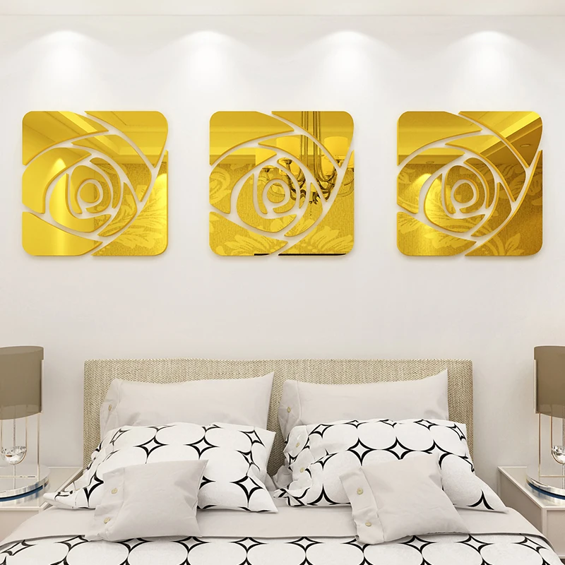 1 комплект 3 шт современный диван настенные зеркала домашний декор фон зеркальные