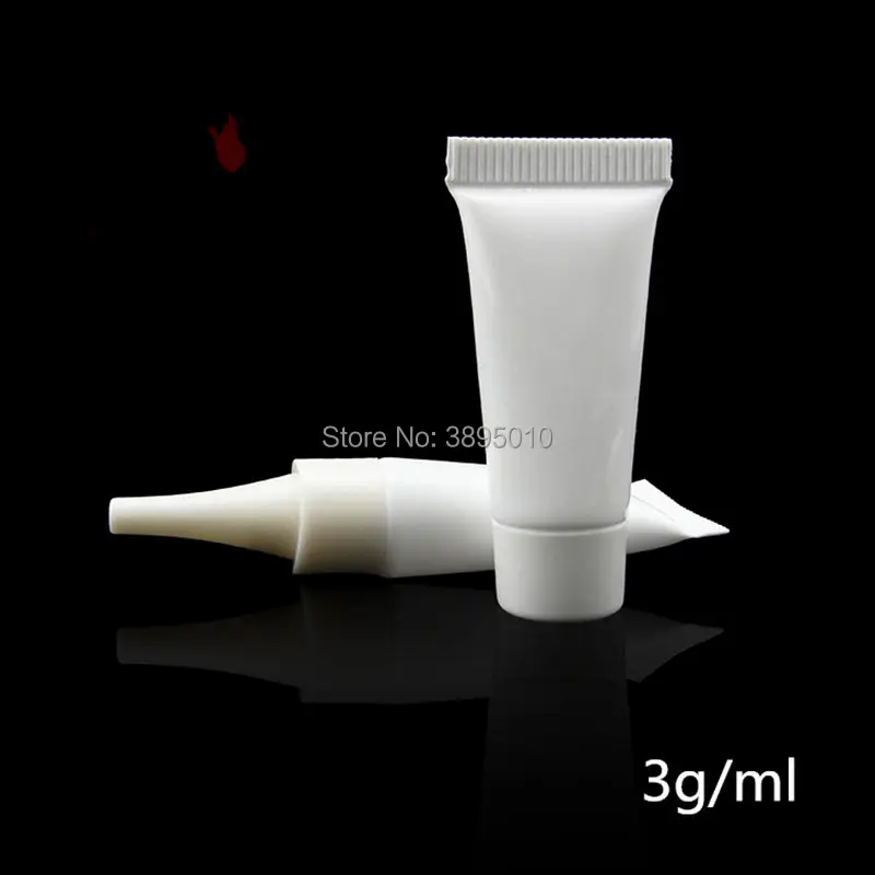 

3G white Cosmetic Cream Tube,Plastic Soft tube,for eye cream/gel/mildy wash/essence fluid/hand cream/sample container F395