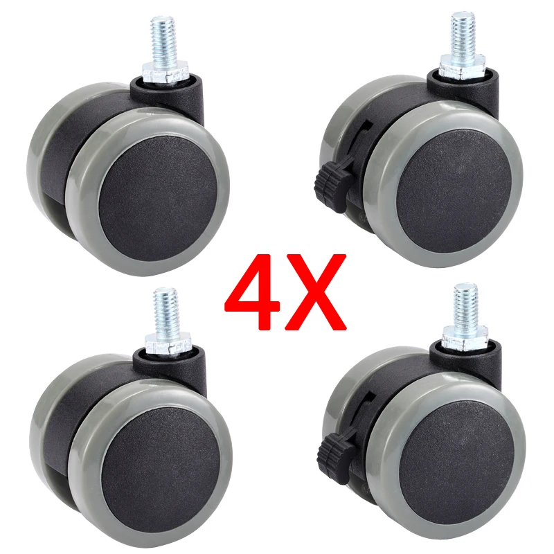 Wheel Caster Heavy Duty 50kg Swivel Castor Replace Furniture Wheels Roller Rubber Brake