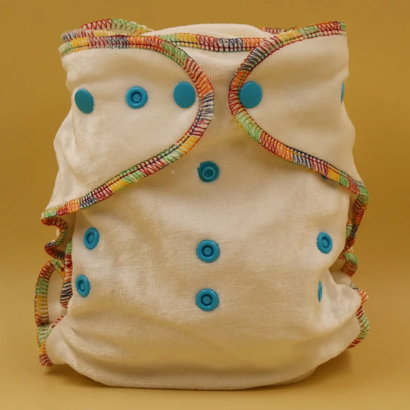 Pororo-赤ちゃん用オーガニックコットンおむつ,4色,ワンサイズですべてにフィット,2つのインサート付き