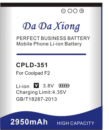 Зеркальная батарея DaDaXiong 2950 мАч для телефона Coolpad F2 Battery 8675 NOTE 5951 8750 5891Q 7320 |