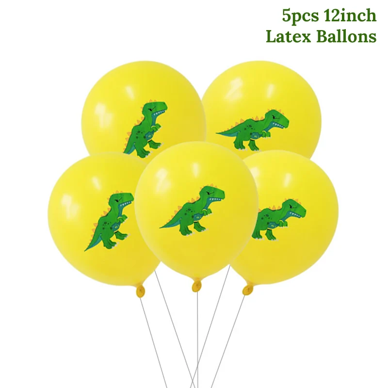 5pcs Latex Balloon Joy-enlife период Юрского периода Динозавр фольги Воздушные шары надувной воздушный шар День Рождения украшения Дети реквизит Динозавр для вечеринки - Цвет: 5pcs Latex Balloon