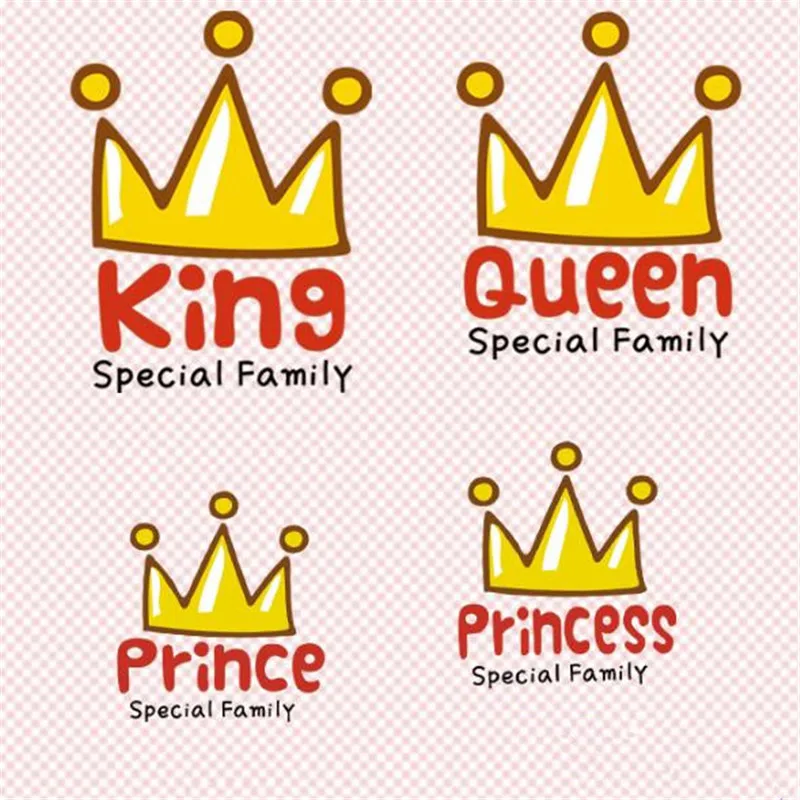 

Sweet Street Icon Women Men Clothes 25CM Crown Family Iron on transfer Printing Patches for clothing T-shirt Patch DIY Stickers