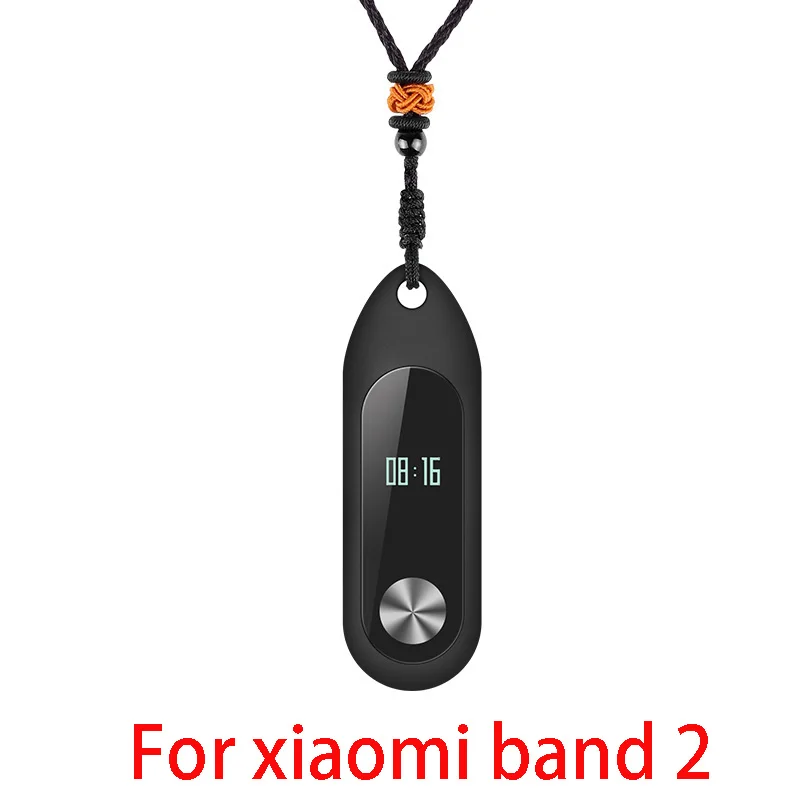Для Xiao mi Band 3/mi Band 3 nfc силиконовый чехол ожерелье Украшение DIY mi Band 2 подвеска защитный чехол Аксессуары - Color: black
