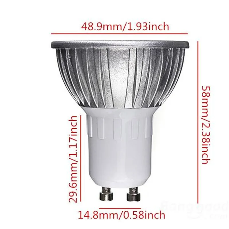 Smuxi GU10 3W 3 LED Энергосберегающий Точечный светильник прожектор лампа цвет 220В AC|bulb
