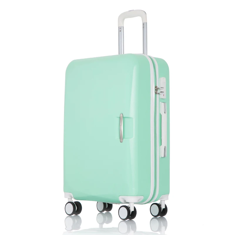 20''carry on багаж дорожная тележка чемодан spinner колеса 26 дюймов Большая сумка чемодан Новая мода кабина чемодан унисекс сумка - Цвет: green