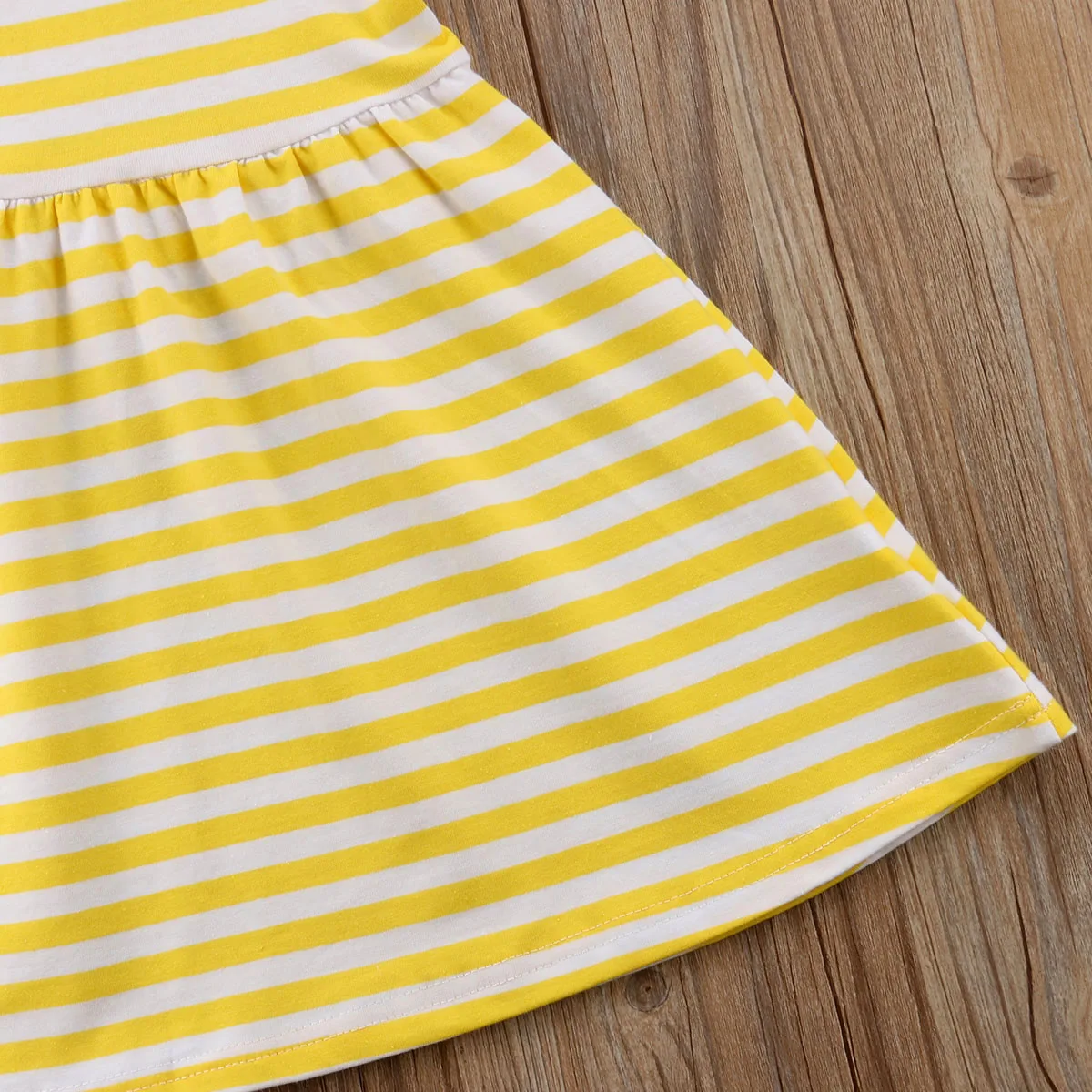 Summer Kids Baby Girl Dress Party Striped Sleeve Cotton | Детская одежда и обувь