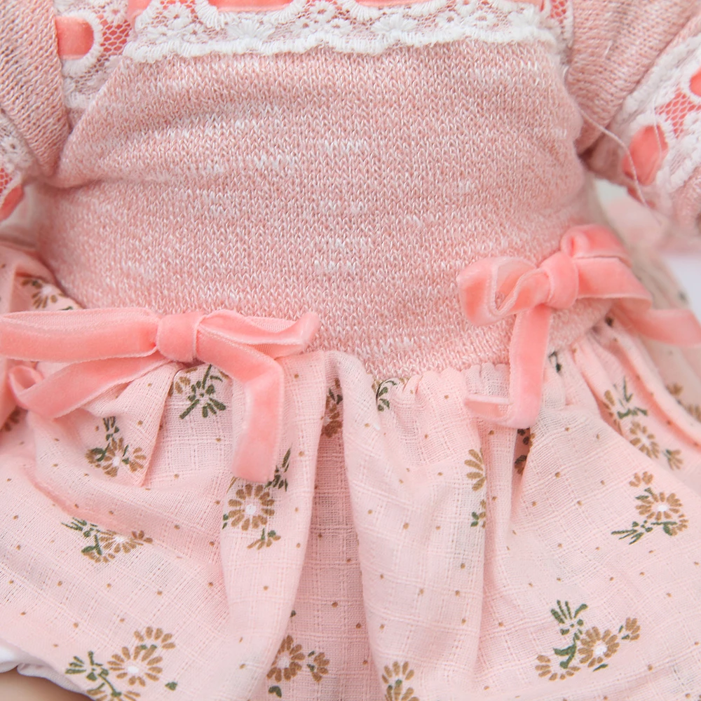 

42cm charm baby Bonecas Lifelike toddler Baby girl adora with Orange princess dress and Bowknot clip silicone reborn baby doll