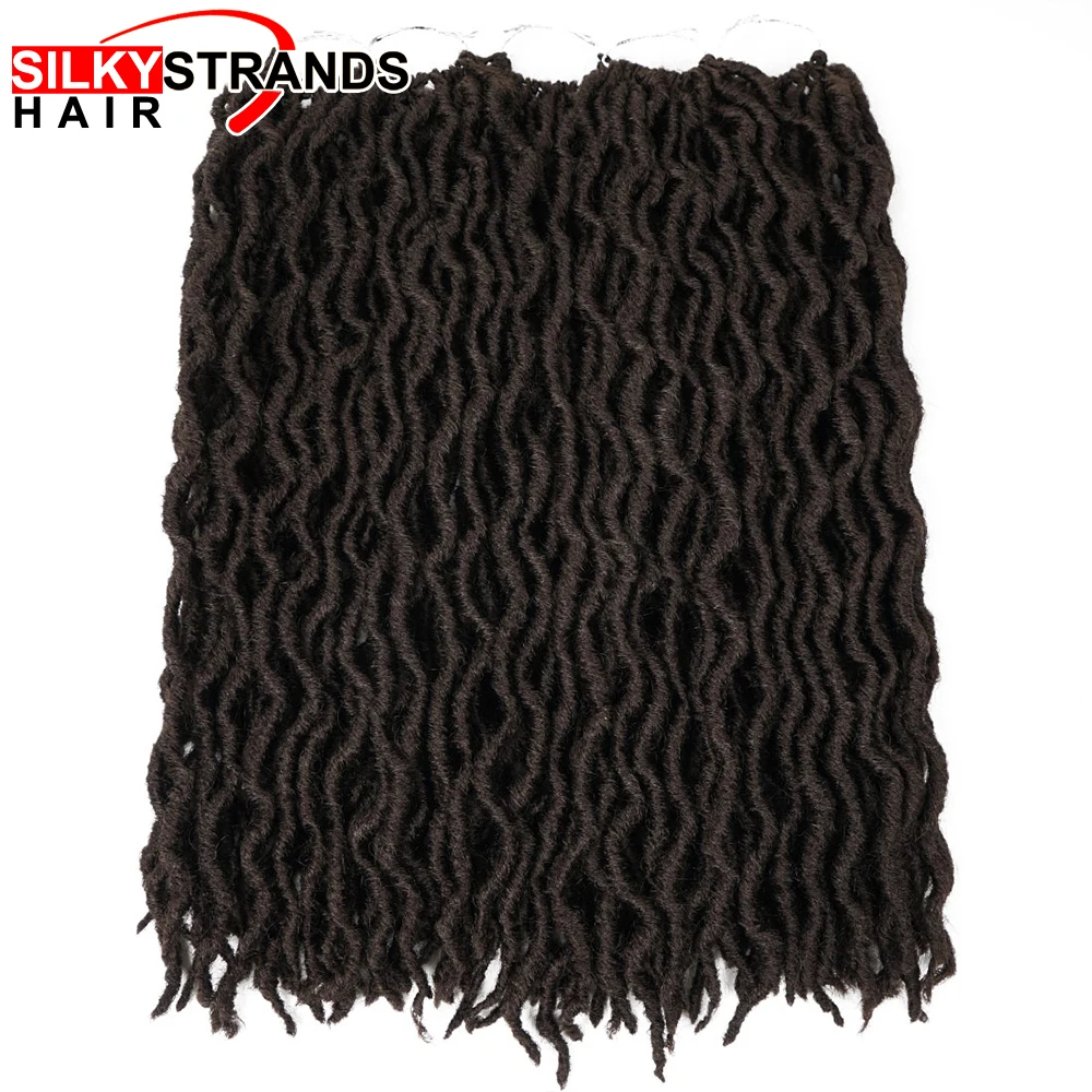 Ombre Faux Locs Curly Crochet Hair 20inch 24 strands/pack Dread Locks Synthetic Crochet Braids Hair Extensions