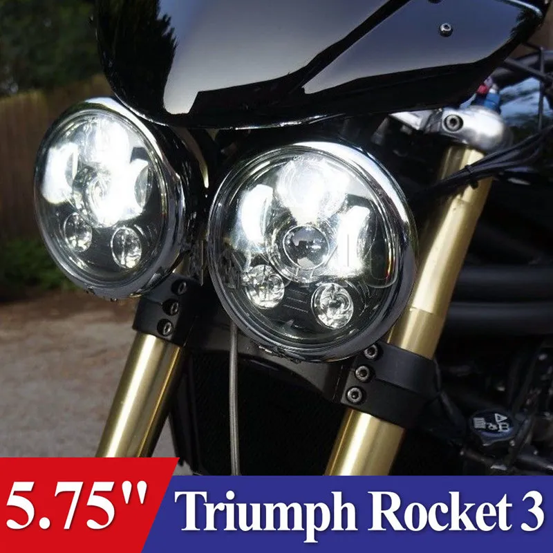 Ракеты 3 Мотоцикл 5 3/4 дюйма фар 75 &quotLed двойной фары для Triumph Скорость/Street Triple thunderbird