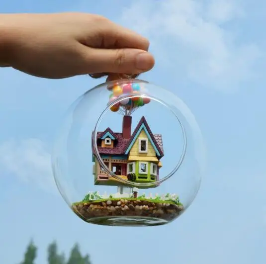 DIY деревянный миниатюрный кукольный домик 3D набор и стеклянная Пылезащитная