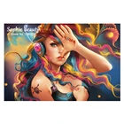 Картина из смолы Dimaond, мозаика из страз своими руками, картина для вышивки крестиком, полноразмерная Алмазная вышивка, домашний декор, рукоделие, модная девушка