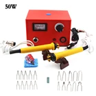 Деревянная горелка, пирографическая ручка, устройство для сжигания тыквы, набор инструментов для рукоделия со сварочной проволокой, ручка с регулируемой температурой, 25 Вт50 Вт