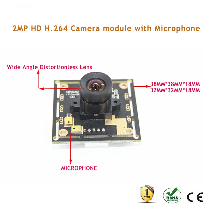 Модуль камеры 2MP H264 HD 1080P Веб-камера с микрофоном | Безопасность и защита