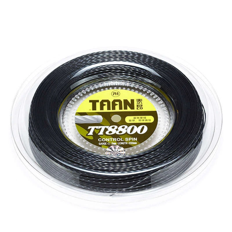 black TAAN control Spin 1,20 мм Твист Теннисная ракетка струна Спортивная ракетка полиэстер струна для теннисной ракетки контроль прочная Лента TT8800 - Цвет: black