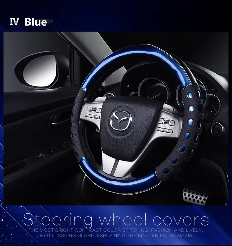 Персонализированный нескользящий Модный чехол на руль для MAZDA 3 horse 6 horse 2cx-5, чехол на руль