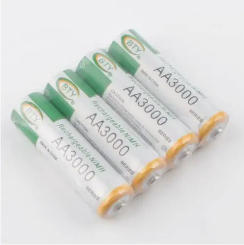 8x AA 3000 1 2 V Quanlity аккумуляторная батарея 3000mAh Ni MH 2A Baterias Bateria Batterie 3000| |