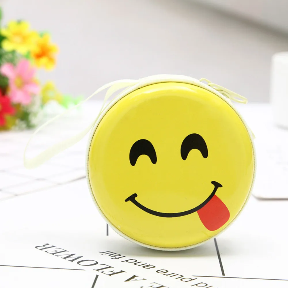 AOTIAN Детский Мини Круглый Wechat Expression маленький кошелек для монет кошелек сумочка милые мини-сумки для денег чехол для мальчиков и девочек A30 - Цвет: F