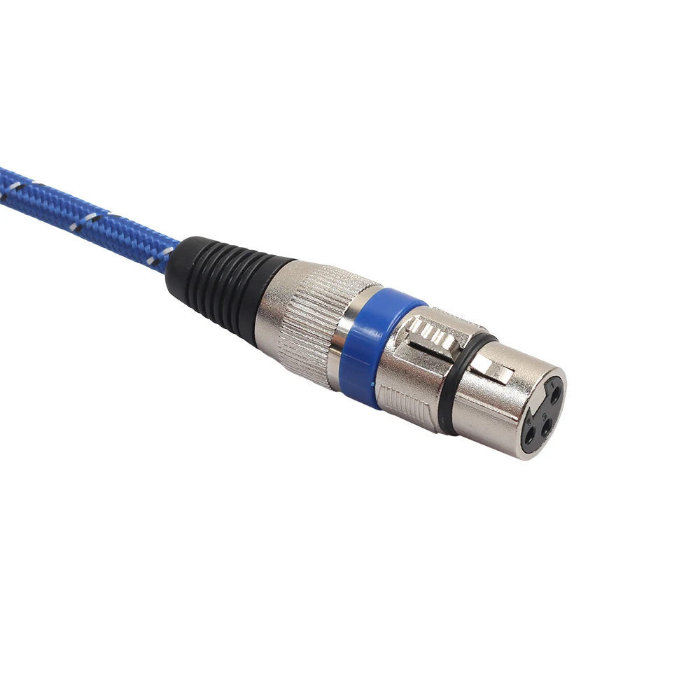 Нейлоновый Плетеный XLR кабель REXLIS штекер гнездо M/F 3 контактный Удлинительный для