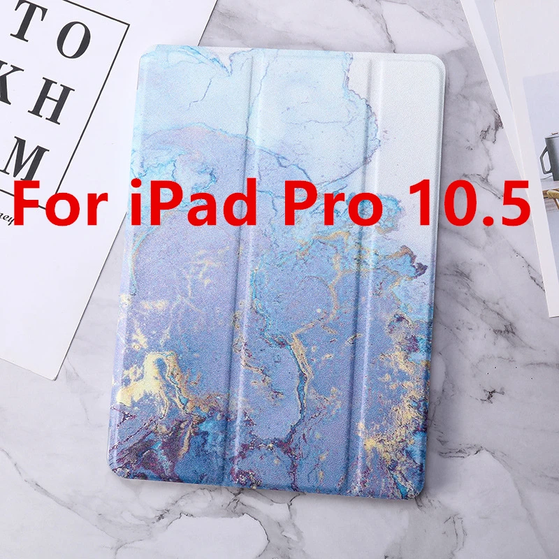 Blue Pro 10.5 Чехол для iPad 9,7 Мрамор Кожаная подставка из ТПУ чехол для iPad Air 1/Air 2/Pro 10,5 мини-платье на возраст 2, 3, 4, 5, iPad Air 10,5 чехол, корпус - Цвет: Blue Pro 10.5