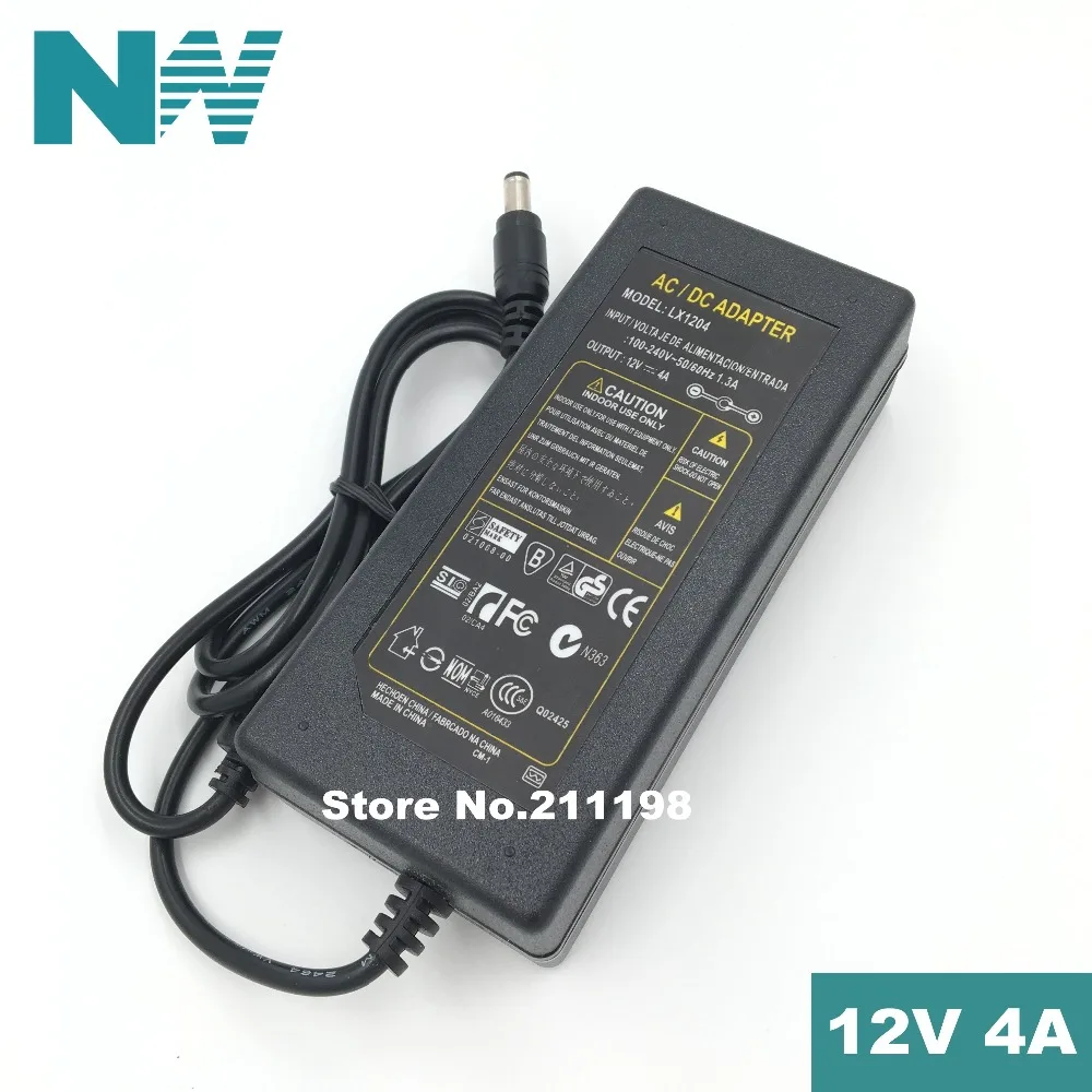 Dc 12V 4A Ac 100 240V 12V4A светодиодный светильник адаптер питания Led привод для Rgb ленты 5050