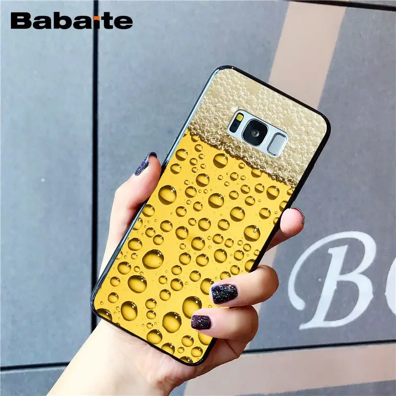 Babaite World пиво алкоголь Лето пузырьковый чехол для телефона samsung Galaxy S9 plus S7 edge S10 Plus S10E S10lite S8 plus S5 M10 20