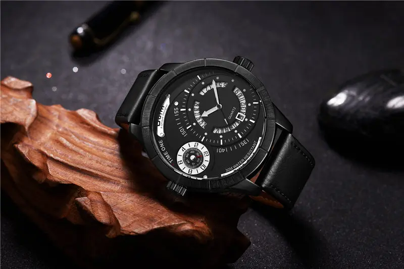 

New Top Brand Oulm Man Quartz Watches Luxury Leather Strap Military Sport Wristwatch Male Clock relogio masculino drop shipping