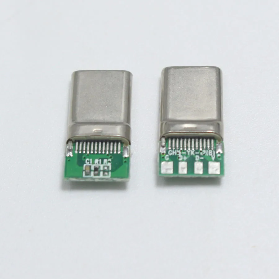 Оригинальный двусторонний штекер USB 3 1 Type-C-Type C 2 комплекта сварочный разъем для
