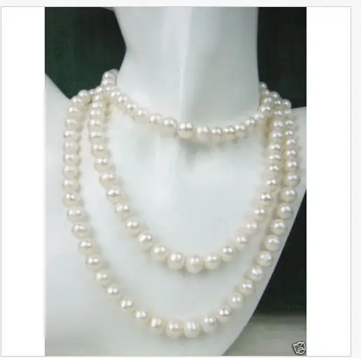 classic 9mm round south sea white pearl necklace 40&quot14k/20 | Украшения и аксессуары