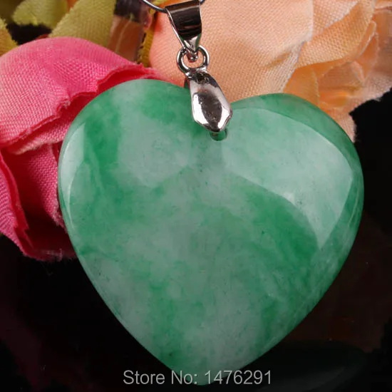 2017 новая мода 30x30 мм имитация зеленого Jades кулон сердце 1 шт|jade heart pendant|f pendantgreen jade |