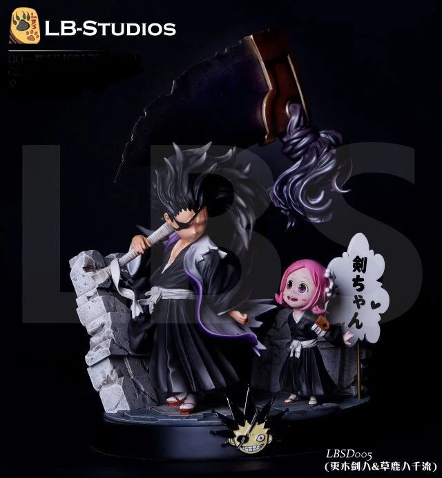 Comic Club BLEACH sd версия 26 см Kenpachi сараки и Kusajishi Yachiru gk статуя фигурка игрушка для коллекции