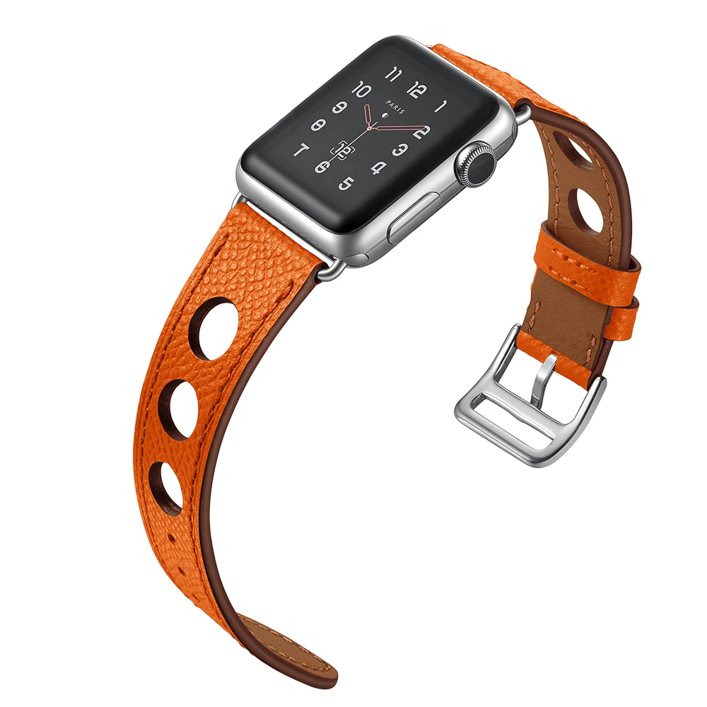 Ремешок из натуральной кожи для Apple Watch Series 6 5 4 3 se аксессуары наручных часов