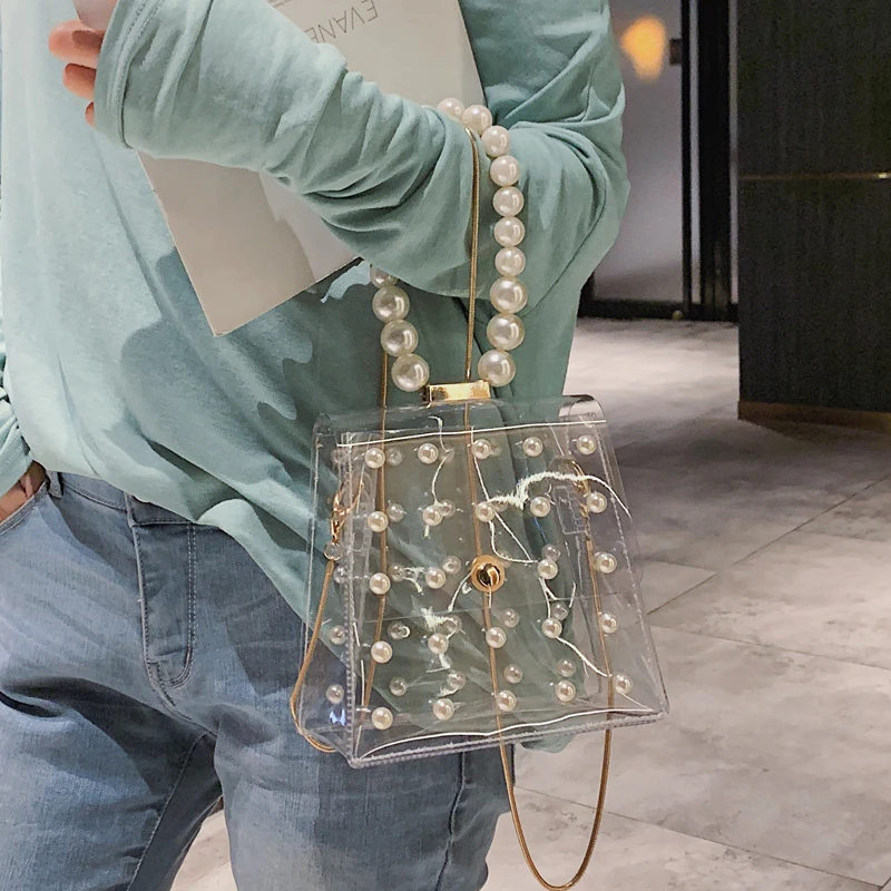 Прозрачная желеобразная сумка 2019 летняя модная новинка качественная женская